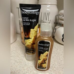 New Bodycology Toasted Vanilla Sugar Bath & Body Set | Bundle